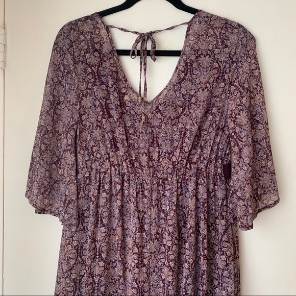 Purple Floral Boho Dress💜 - Picture 2 of 4